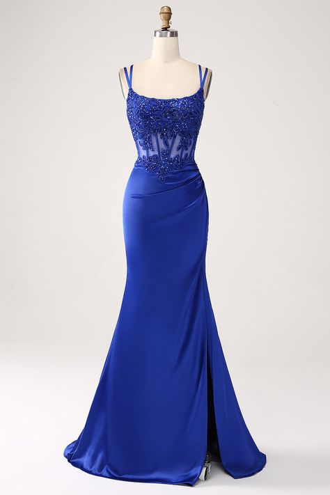 Royal blue gown