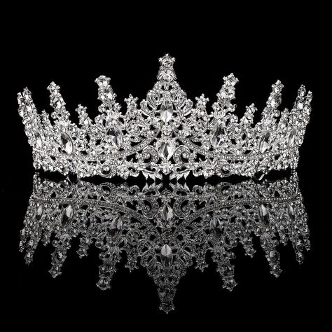 PRICES MAY VARY. Material: This tiara Made of hard alloy and rhinestone.The item is less than 100 grams, and there is no sense of weight on the head after wearing the crown. Set with stunning and sparkling crystals, making you look even more eye-catching Size: Birthday crown diameter approximately 5.5 inch, High 2.44 inch, The tiara comes with fixed hair pin. Birthday Girl Sash size: 62.6inches length. 3.8 inches width, Birthday Queen Sash size: 62inches length. 3.93 inches width,The sash comes Fantasy Themed Wedding Tiara, Brides Tiara Wedding, Bride Full Crown, Bridal Side Crown, Antique Wedding Crown, Cute Wedding Crown, Silver Crown Royal, Wedding Tiara Crown, Enchanted Forest Wedding Dress Tiara