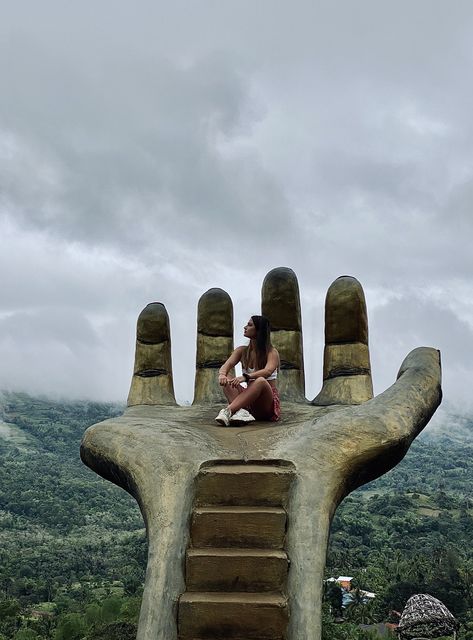 #flower #garden #philippines #cebu #travel #trip #hand #beautiful #place #gold #instagram #height #sky Sirao Flower Garden Cebu, Garden Philippines, Temple Of Leah, Philippines Cebu, Travel Trip, Flower Farm, Cebu, Beautiful Place, Buddha Statue