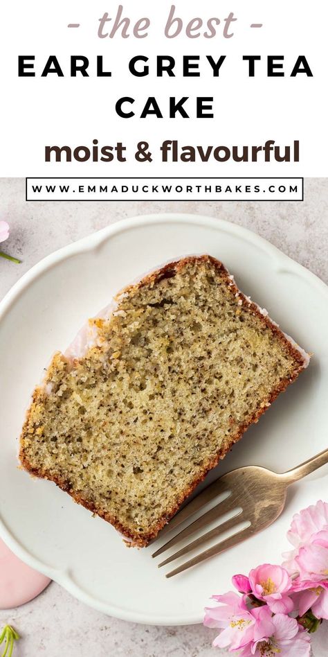 This Earl Grey Tea Cake Recipe will fast become your go-to option when looking for a simple, yet tasty cake. Made in one bowl, with no special equipment, the batter is infused with ground tea leaves for a fragrant, bergamot-scented bite. This may be the most delicious yet simple cake ever! Earl Grey Yogurt Cake, Earl Grey Cake Loaf, Earl Grey Pancakes, Early Grey Tea Cake, Earl Gray Tea Cake, Easy Tea Cakes Simple, Sweet Tea Cake Recipe, Earl Grey Banana Bread, Earl Grey Tea Cake Recipe