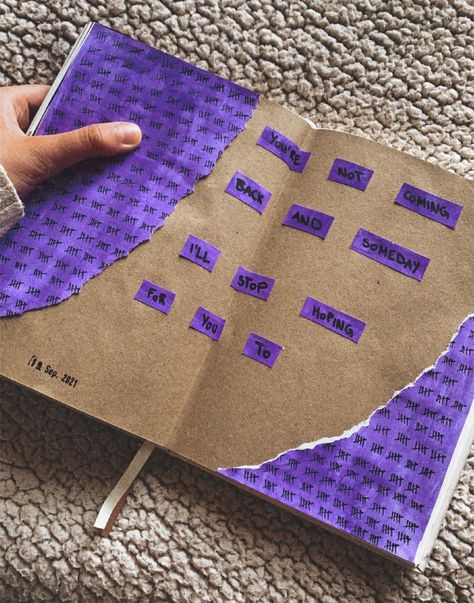 #scrapbooking #sprapbook #inspiration #art #artjournaling #artjournal #love #loss #hope #breakup Art Journal Inspo, Book Scrapbooking, Brownie Packaging, Journal Therapy, Avatar Zuko, Bullet Journal Mood Tracker Ideas, Burn Book, Bullet Journal Mood, Art Journal Therapy