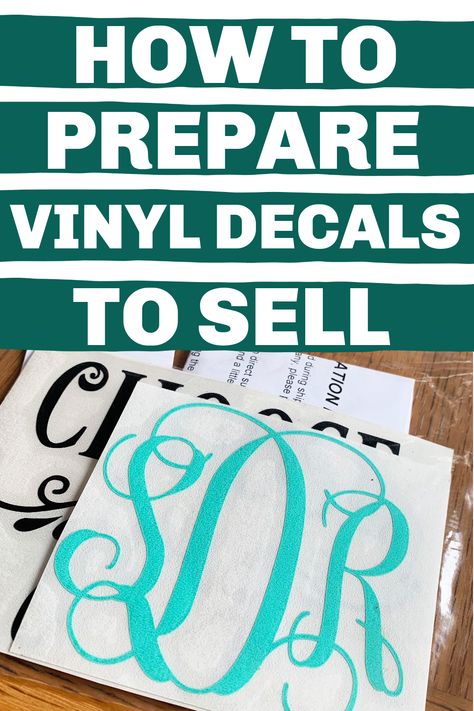 How to prepare vinyl decals to sell - packaged vinyl decals ready for sale How To Price Cricut Items To Sell, How To Package Decals To Sell, How To Price Vinyl Decals, Cricut Projects Vinyl Stickers, Selling Vinyl Decals, Vinyl Application Instructions Printable, Best Permanent Vinyl For Cricut, How To Package Vinyl Decals To Sell, Things To Make With Vinyl To Sell