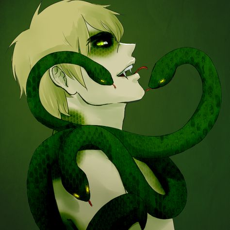 Anime Snake, Snake Man, Yuan Ti, Medusa Art, Snake Drawing, Monster Boy, Humanoid Creatures, Super Man, Snake Art