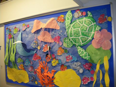 Turtle Classroom, Under The Sea Crafts, Ocean Classroom, Ocean Theme Classroom, Class Displays, Underwater Theme, School Displays, Classroom Display, Under The Sea Theme