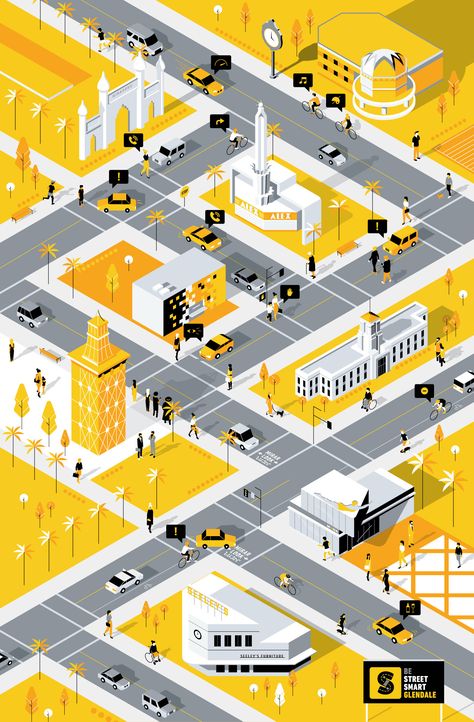 Isometric Map, Campus Map, Isometric Art, Isometric Design, Isometric Illustration, City Illustration, Street Smart, Diagram Architecture, Street Design