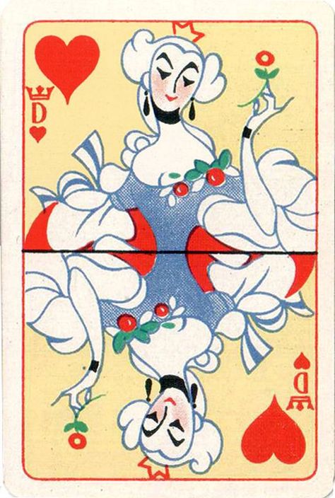 Playing Cards Queen Design, Playing Cards Design Illustration, Queen Card Illustration, Queen Card Design, Queen Of Hearts Illustration, Queen Of Hearts Card, Hearts Playing Cards, Playing Cards Art, Playing Cards Design