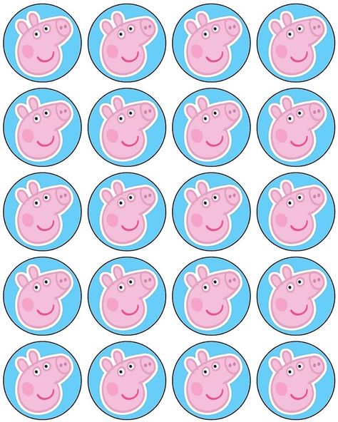 Peppa Birthday Party Decoration, Peppa Pig Printables Free Prints, Peppa Pig Cupcake, Peppa Pig Cupcake Topper, George Pig Party, Peppa Pig Birthday Decorations, Peppa Pig Cupcakes, Greta Gris, Peppa Party