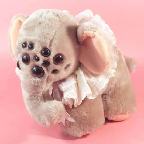 #stuffedanimals #stuffed #animals #creepy #stuffed #animals Creepy Stuffed Animals, Creepy Toys, Yami Kawaii, Elephant Plush, Creepy Dolls, Cute Stuffed Animals, Creepy Cute, Cute Plush, Cute Dolls