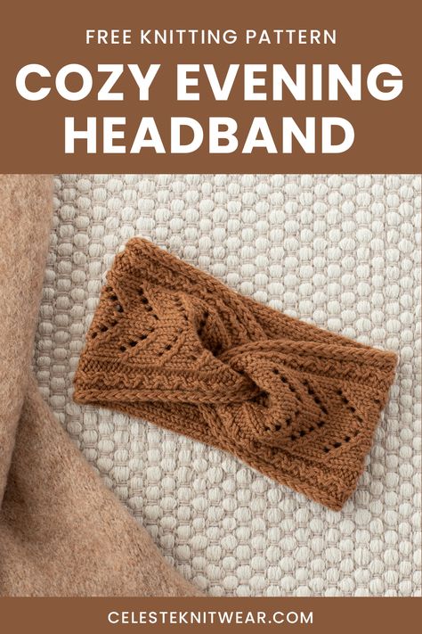 Free Headband Patterns, Earwarmer Knitting Patterns, Headband Knitting Pattern, Knitted Headband Free Pattern, Headband Knitting, Cable Knit Headband, Knit Headband Pattern, Hat Patterns Free, Easy Knitting Projects