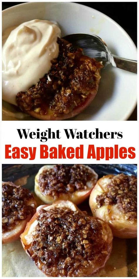 Simple Baked Apples, Healthy Baked Apples, Ww Freestyle Recipes, Low Fat Baking, Ww Freestyle, Healthy Baked, Ww Desserts, Köstliche Desserts, Baked Apples