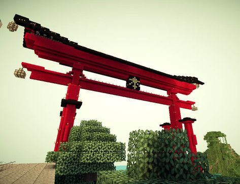 XXL Tori Gate Tori Gate Minecraft, Tori Gate, Torii Gate, Minecraft Map, Minecraft Stuff, Minecraft Tutorial, Minecraft Ideas, Garden Arch, Gate