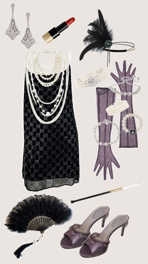 20s Aesthetic Fashion, 20s Fashion Aesthetic, 20s Theme Party Outfit, Gossip Girl Themed Party, Flapper Girl Halloween Costume, Halloween Costume Solo, 1920s Inspired Outfit, 1920s Party Outfit, Roaring 20s Outfit