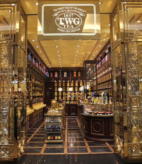 Retail Business Ideas, Tea Store Design, Tea Boutique, Twg Tea, Starting An Online Boutique, Luxury Tea, Tea Places, Tea Packaging Design, Paper Architecture