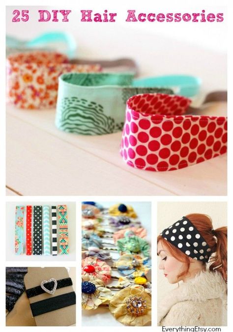 25 DIY Hair Accessories to Make Now! - These are perfect for summer...EverythingEtsy.com Headband Crafts, Diy Unicorn, Costura Diy, Beginner Sewing Projects Easy, Fabric Headbands, Diy Headband, Creation Couture, Sewing Projects For Beginners, Diy Hair Accessories