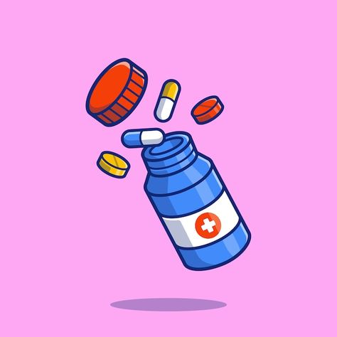 Premium Vector | Tablet Capsule Medicine Icon Illustration. Healthcare And Medical Icon Concept Isolated Medicine Icon, Pharmacy Art, Cartoon Template, Stick Drawings, Pharmacy Design, Medical Icon, Medicine Student, Vector Icons Illustration, Medical Art