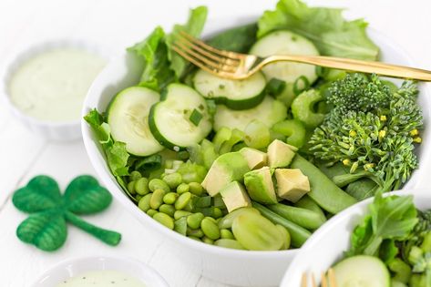 St. Patrick’s Day is quickly approaching. Celebrate the day with a green power salad that’s sure to keep you from being pinched on this Irish Holiday! St Patricks Day Recipes, Power Salad, St Patricks Day Food, Green Power, St Pats, Saint Patrick's Day, Green Salad, St Patrick’s Day, St Patricks