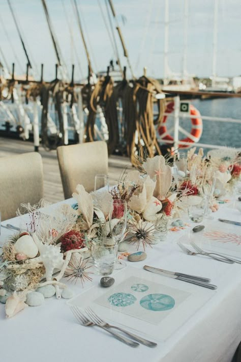 Nautical Italian Wedding Inspiration ⋆ Ruffled Boat Wedding, Ocean Wedding, Wedding Cake Photos, Beach Events, Ship Wedding, Beach Wedding Inspiration, Nautical Wedding, Italian Wedding, Wedding Themes