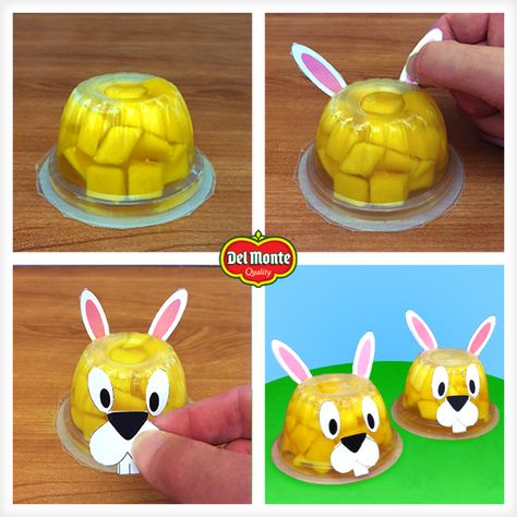 Easter Bunny Fruit, Cup Snacks, Preschool Snack, Easter Fruit, Class Treats, Fruit Desserts Easy, Pudding Cup, Dressing For Fruit Salad, Fruit Juice Recipes