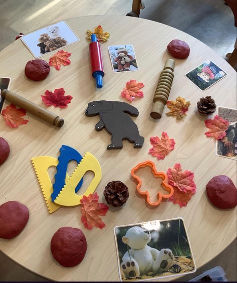 Teddy bear theme 🐻 including natiral materials in our play! Bear Hunt Tuff Tray Ideas, We're Going On A Bear Hunt Tuff Tray, Paddington Bear Activities, We’re Going On A Bear Hunt Eyfs, Bear Activities Eyfs, Teddy Bear Activities For Toddlers, We Are Going On A Bear Hunt Activities, We're Going On A Bear Hunt, Bear Hunt Activities Eyfs