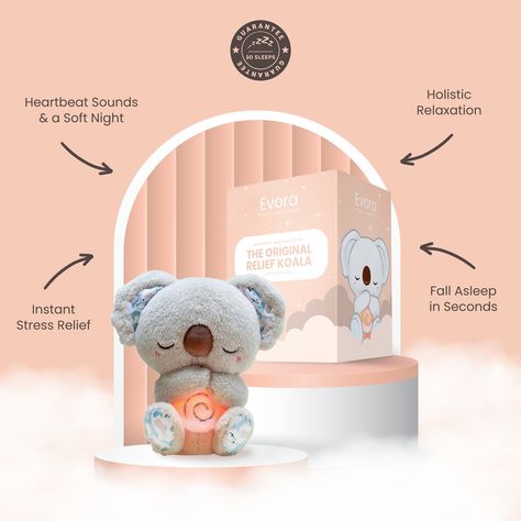 The Relief Koala: Stress-Reducing Plush with Heartbeat Instagram Recipes, Xmas Wishlist, Xmas 2024, Wishlist 2024, Healthy Sleep, Clothing Hacks, Christmas 2024, Better Sleep, In A Heartbeat