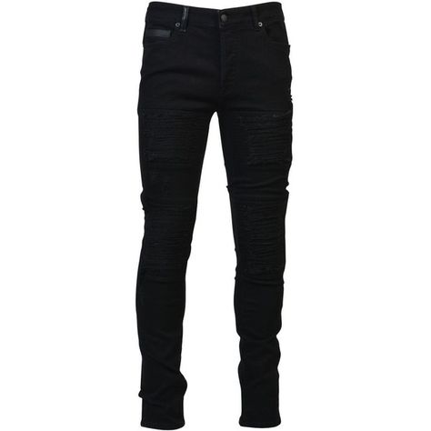 Destroyed Jeans Black ($248) ❤ liked on Polyvore featuring men's fashion, men's clothing, men's jeans, black, menclothingjeans, mens zipper jeans, mens destroyed jeans, mens distressed jeans, mens torn jeans and mens ripped jeans Sunghoon Outfit, Mens Distressed Jeans, Mens Ripped Jeans, Punk Jeans, Mens Fashion Work, Mens Fashion Business Casual, Torn Jeans, Ripped Jeans Men, Mens Fashion Business