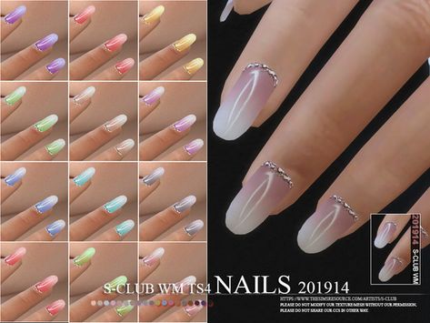 S-Club ts4 WM Nails 201914 Sims 4 Cc Makeup Nails, Sims 4 Cc Acrylics, Sims 4 Cc Clothes Female Classy, Sims 4 Cc Korean Nails, Sims 4 Mod Accessories, Sims 4 Ulzzang Cc, Sims 4 Short Nails, Sims 4 Cc Female Nails, Sims 4 Doki Doki Literature Club Cc