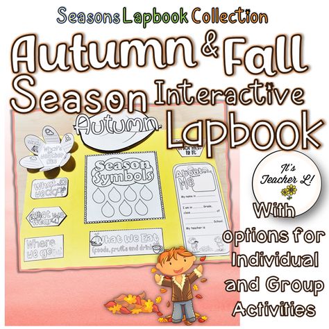 Autumn Season and Fall Season Lapbook Interactive Lapbooks, Helper Jobs, Homeschooling Activities, File Folder Activities, Sight Word Flashcards, Christmas Worksheets, Small Group Activities, Human Body Systems, Reading Comprehension Activities