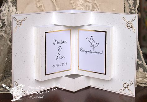 French Script, Stamping Cards, Wedding Greeting Cards, Fold Cards, Pop Up Book, Up Book, Wedding Anniversary Cards, Fancy Fold Cards, Engagement Cards