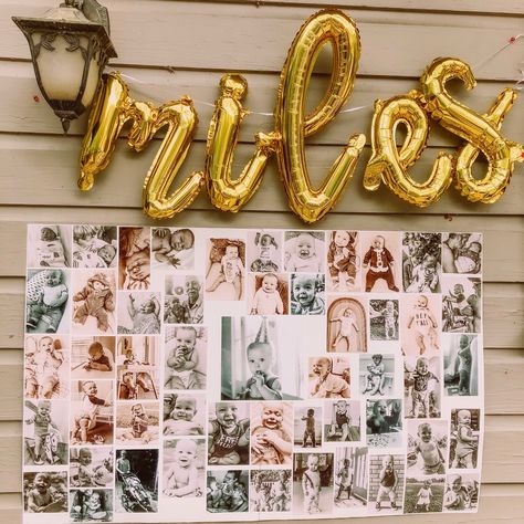 #photowallcollage #firstbirthdayparty #decoratingideas Birthday Photowall, Birthday Photo Wall, Baby Collage, Collage Ideas, Birthday Party 21, Party Pictures, Picture Collage Wall, Poster Pictures, Photo Wall Collage