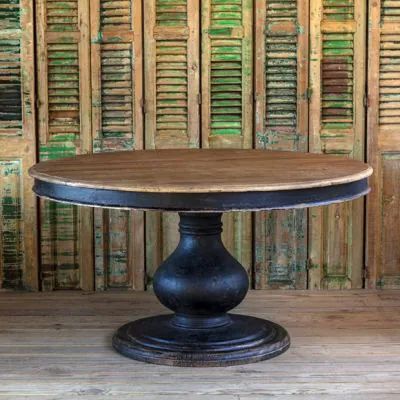 BUNNY LANE | Shop Sales Events Antique Farmhouse Farmhouse Round Dining Table, Sophisticated Farmhouse, Painted Fox Home, Dining Table Makeover, Round Kitchen Table, Foyer Table, Table Makeover, Farmhouse Dining Table, Dining Table Black