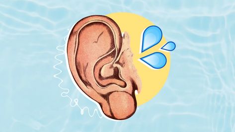 How-to-Get-Water-Out-of-Your-Ear Water In Ear Remedy, Swimmers Ear Home Remedy, How To Unplug Ears, Water In Ear, Hydrogen Peroxide Ear, Swimmers Ear Remedy, Unclog Ears, Fluid In Ears, How To Draw Water