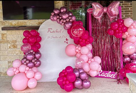 Barbie Garland, Barbie Balloon Garland, Barbie Balloons, Barbie Backdrop, Balloon Tips, Barbie Photoshoot, Baptism Themes, Survivor Party, Barbie Party Decorations