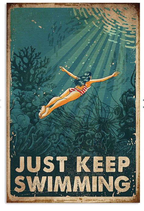 Retro Posters For Room, Posters For Room, Just Keep Swimming, Retro Posters, Keep Swimming, Lose My Mind, Minimalist Poster, My Mind, Swimming