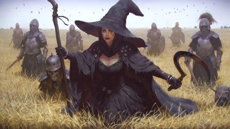 Fantasy Witch Necromancer Witch Hat Undead Field Girl Woman Armor Wallpaper Baba Jaga, 다크 판타지, Witch Art, High Fantasy, Arte Fantasy, Fantasy Rpg, Fantasy Inspiration, Medieval Fantasy, Fantasy Artwork