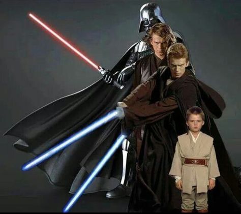 Young Anakin all the way to Darth Vader Anakin Darth Vader, Anakin Vader, Anakin And Padme, Dark Vador, Star Wars Anakin, Jedi Knight, Star Wars Artwork, Star Wars Pictures, Star Wars Jedi