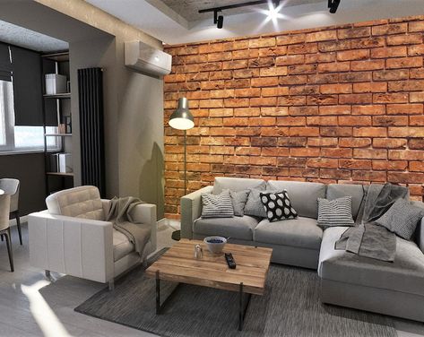 Stone Wall 2929 Wallpaper Mural Self Adhesive Peel and Stick Wall Sticker Wall Decoration Design Removable - Etsy Half Brick Wall Interior, Half Brick Wall, Brick Wall Interior Living Room, Stone Mural, 3d Stone Wall, Living Room Art Decor, Wall Decal Living Room, Wallpaper Stone, Brick Wall Decor