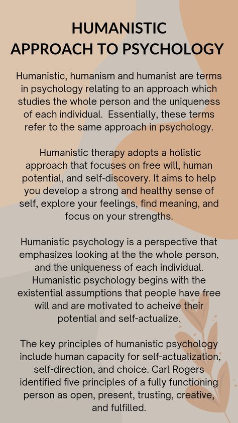 Humanistic Approach Psychology, Humanistic Theory, Humanistic Therapy, Humanistic Approach, Behavior Psychology, Intro To Psychology, Coaching Course, Human Behavior Psychology, Counselling Tools