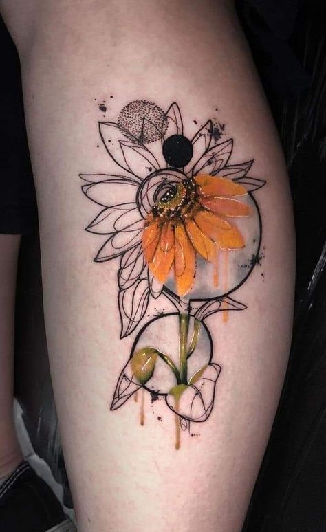 Dime Tattoo, Camino Tattoo, Sunflower Tattoo Shoulder, Hippie Tattoo, Full Sleeve Tattoo Design, Beautiful Flower Tattoos, Fire Tattoo, Floral Tattoo Sleeve, Sunflower Tattoos