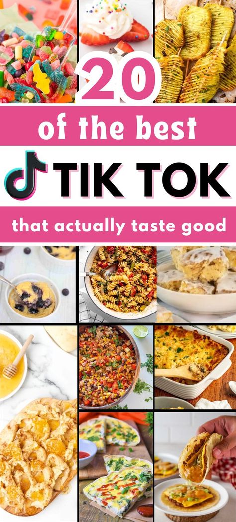 A vibrant image collage featuring viral TikTok recipes, showcasing dishes. The collection highlights trending TikTok recipes for dinner, easy TikTok recipes, and viral TikTok meals that are perfect for 2024. From popular TikTok recipes to viral TikTok snacks and TikTok viral foods, this collage is a feast of famous TikTok recipes and social media recipes that have taken over in 2024. Perfect inspiration for anyone looking for TikTok recipes easy or the best viral recipes trending today. Tick-tock Food Recipes Videos, Til Tok Dinner Recipes, Best Recipes Of 2024, Most Popular Recipes 2024, Best Tik Tok Recipes, Tik Tok Dinners, Tic Tok Recipes Videos, Viral Recipes 2024, Tiktok Recipes Dinner