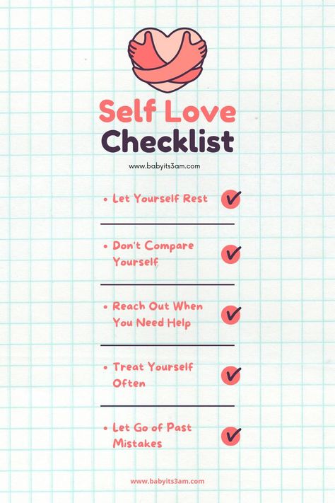 Self-Love Checklist Relationship With Self, Dont Compare, Self Acceptance, Healthy Relationship, Healthy Relationships, Boundaries, Letting Go, Self Love, Self Care