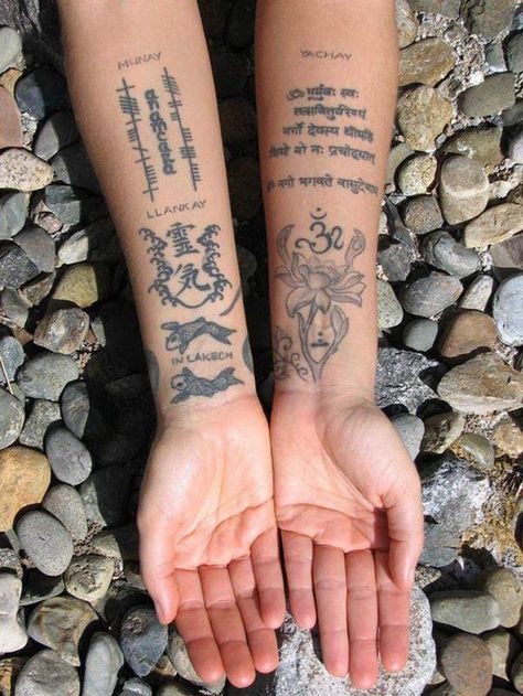 30 Cool Sanskrit Tattoos - Hative Law Tattoo, People With Tattoos, Tumblr Tattoo, Bohemian Tattoo, Sanskrit Tattoo, Sak Yant Tattoo, Sak Yant, Handpoke Tattoo, Tattoos Skull