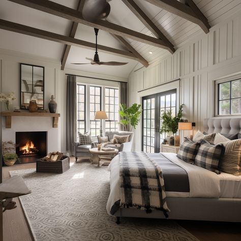 Modern barndominium design idea Barndominium Ideas Master Suite, Barndominium Room Ideas, Master Bath Barndominium, Barndominium Ideas Bedroom, Barndominium Master Suite, Barndominium Aesthetic, Cozy Barndominium Interior, Barndominium Master Bed, Bardominum Ideas Inside