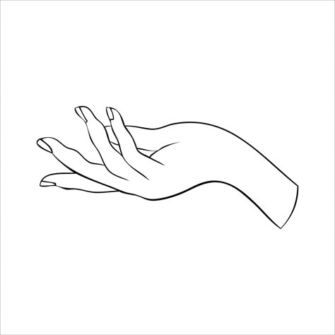 Posture Drawing, Hand Outline, How To Draw Fingers, Movement Drawing, Baby Logo Design, Line Art Flowers, Witch Hands, Hand Lines, Nail Drawing