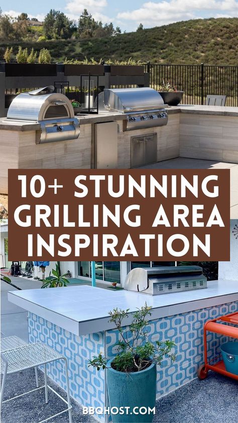 Transform your outdoor space into a grilling oasis with these innovative backyard grilling area ideas! From stylish stone surrounds to year-round grilling zones, this guide covers everything you need for a stunning BBQ area. Get creative with your layout and design to impress your guests at your next BBQ gathering! Save this pin now and click through for more outdoor inspiration! Grilling Area Ideas, Outdoor Grill Ideas, Backyard Grilling Area, Bbq Areas, Bbq Shed, Stone Bbq, Grilling Area, Outdoor Grill Area, Grill Ideas