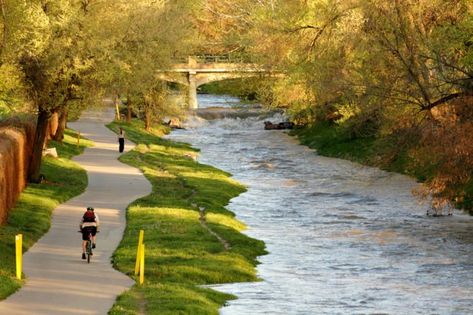 Denver Neighborhoods, Urban Bike, River Bank, Bike Path, Colorado Travel, Walking Trails, Bike Trails, Urban Planning, Denver Co