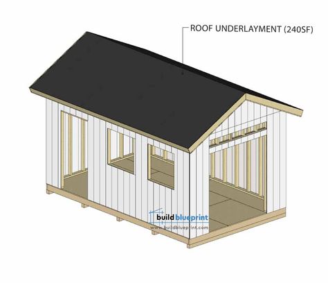 16x10 Garden Shed Plans - Build Blueprint 10x10 Shed Plans, Garden Shed Plans, Small Shed Plans, 10x12 Shed Plans, Diy Storage Shed Plans, Shed Blueprints, Shed Windows, Building A Storage Shed, Diy Storage Shed