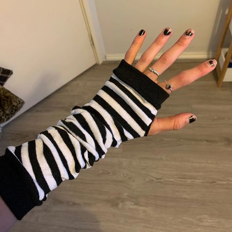 Smarter Shopping, Better Living! Aliexpress.com Striped Gloves, Long Fingerless Gloves, Elbow Gloves, Fingerless Gloves Knitted, Fingerless Mittens, Christmas Accessories, Fashion Lady, Mitten Gloves, Striped Knit