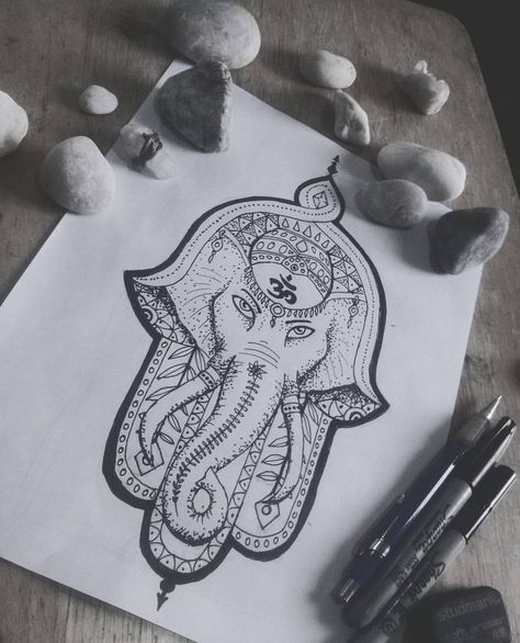 1000+ ideas about Ganesha Tattoo on Pinterest | Tattoos, Elephant Tattoos and Hindu Tattoos Hamsa Tattoo Design, Tattoo Elephant, Hamsa Hand Tattoo, Hindu Tattoos, Ganesh Tattoo, Eye Drawings, Hamsa Tattoo, Ganesha Tattoo, Sketch Tattoo