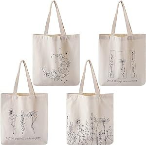 Minimalist Bouquet, Tote Bags Aesthetic, Waterproof Picnic Blanket, Vintage Tote Bag, Grocery Shopping Bags, Floral Cat, Floral Canvas, Christmas Gifts For Girls, Bags Aesthetic