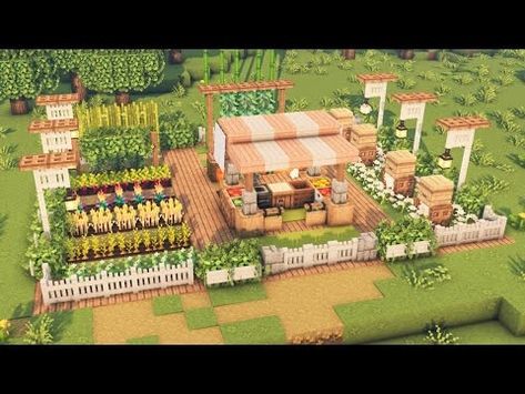 Build the Perfect Minecraft Crop Farm / cottagecore - YouTube Crop Minecraft Ideas, Crop Field Minecraft, Minecraft Crop Field, Cute Minecraft Farm Ideas Crops, Minecraft Crop Farm Ideas Aesthetic, Minecraft Crops Ideas, Crops Minecraft, Minecraft Farm Ideas Design, Minecraft Building Ideas Farm